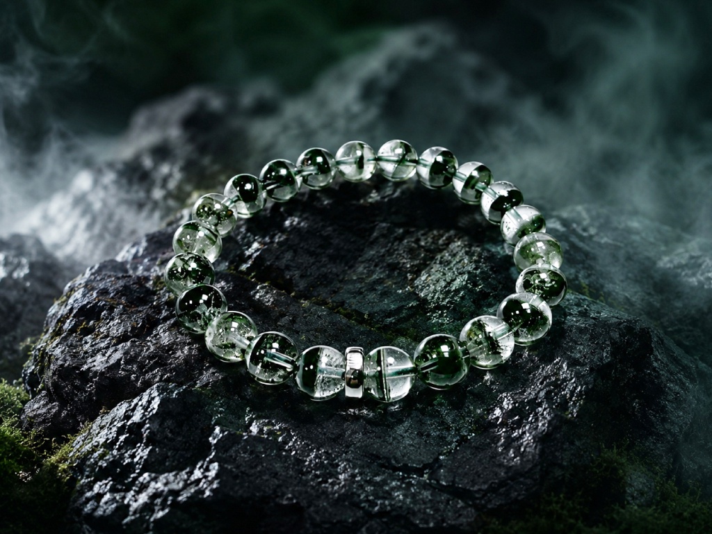 The Riser (Green Phantom Quartz Bracelet) - AAAAA Grade