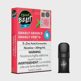 GNARLY GREEN D - FLAVOUR BEAST POD PACK 3PK