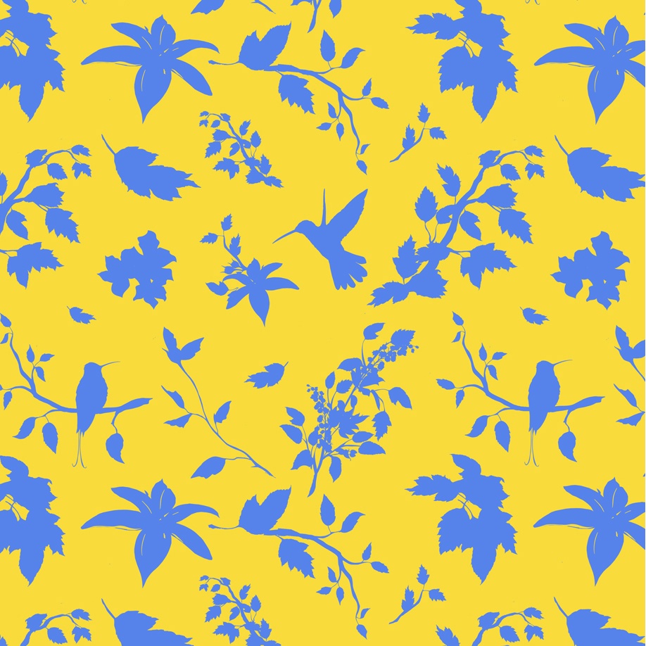 Unique Paper - Gift Wrap Roll Birds & Blooms 2m