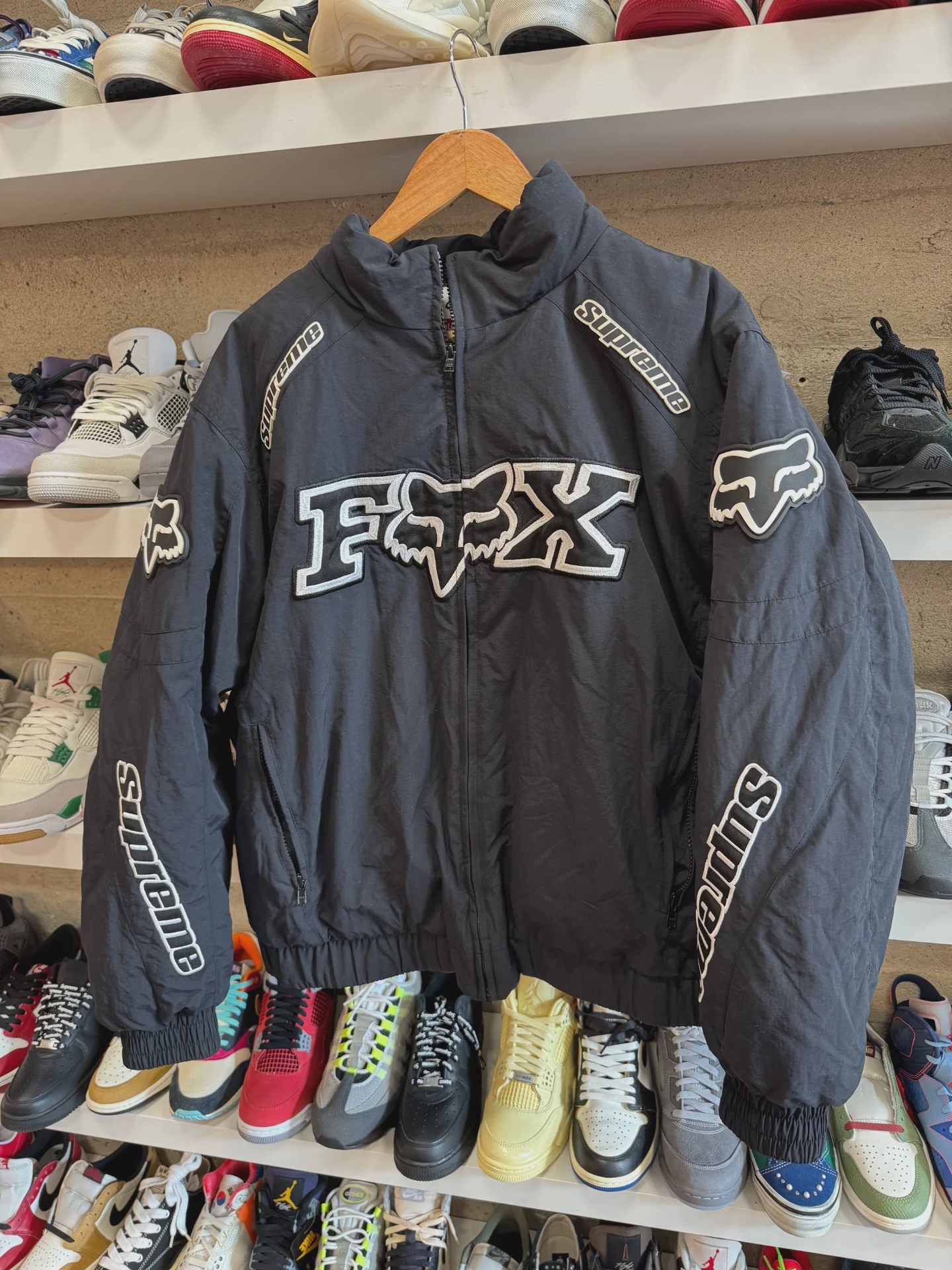 Supreme Fox Racing Puffy Jacket Black L • Pre-Owned [6190] - photo 1