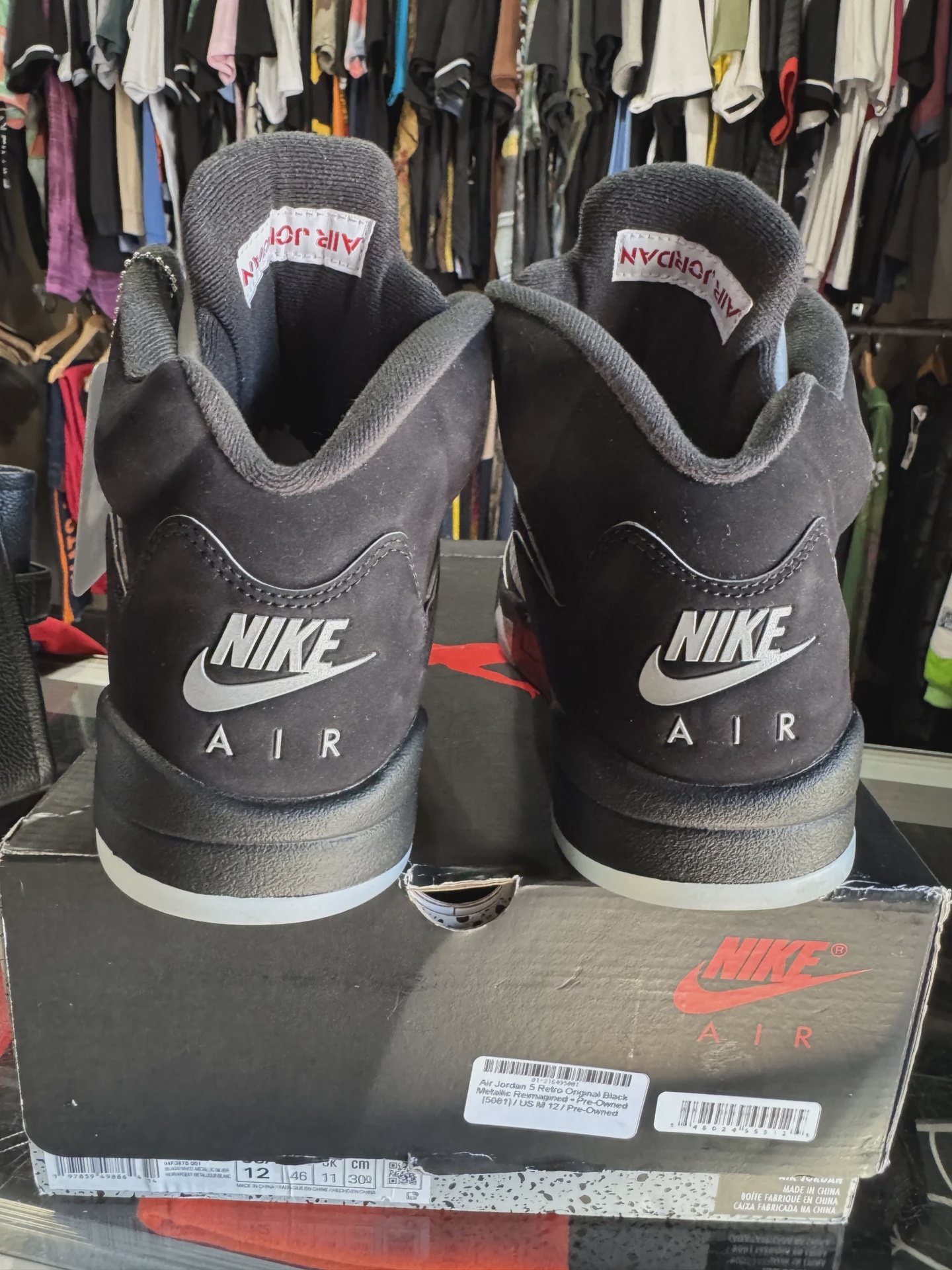 Jordan Air Jordan 5 Retro Original Black Metallic Reimagined - Size US M 12