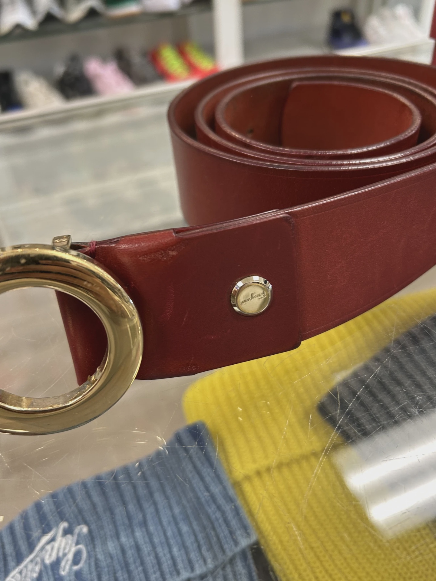 ferragamo leather belt • Pre-Owned [0230] 5