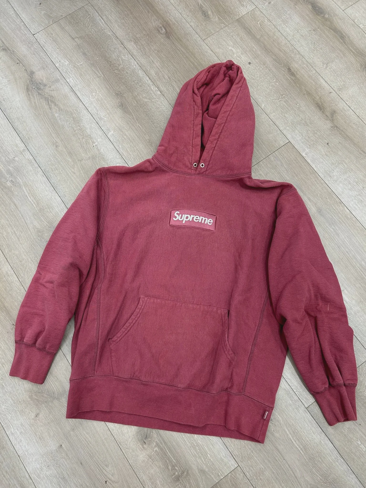 Supreme Box Logo Hooded Sweatshirt (FW21) Plum • Pre-Owned [1423] - photo 1