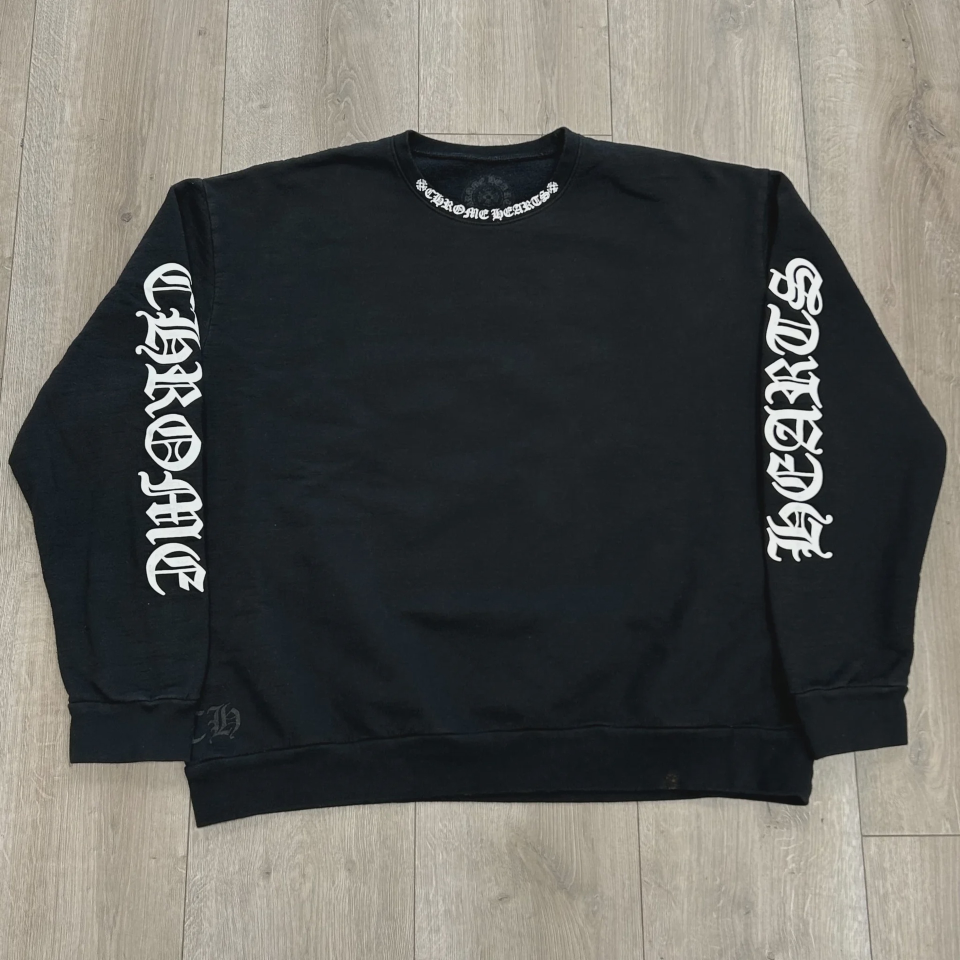 Chrome Hearts Chrome Hearts Neck Logo Crewneck Sweatshirt - Size L