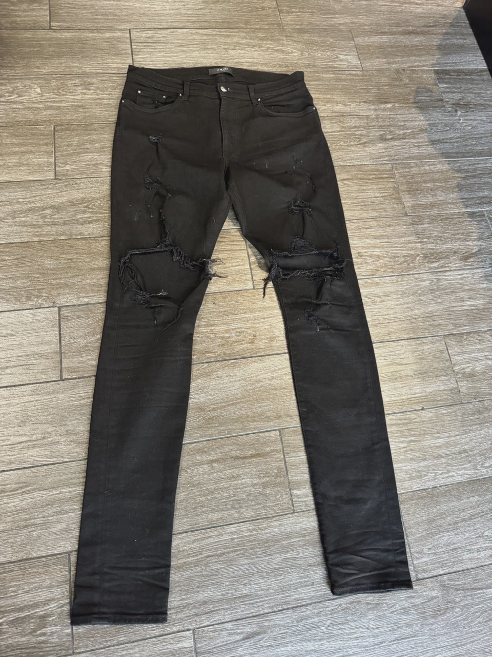 Amiri Black Ripped Jeans • Pre-Owned [0675]