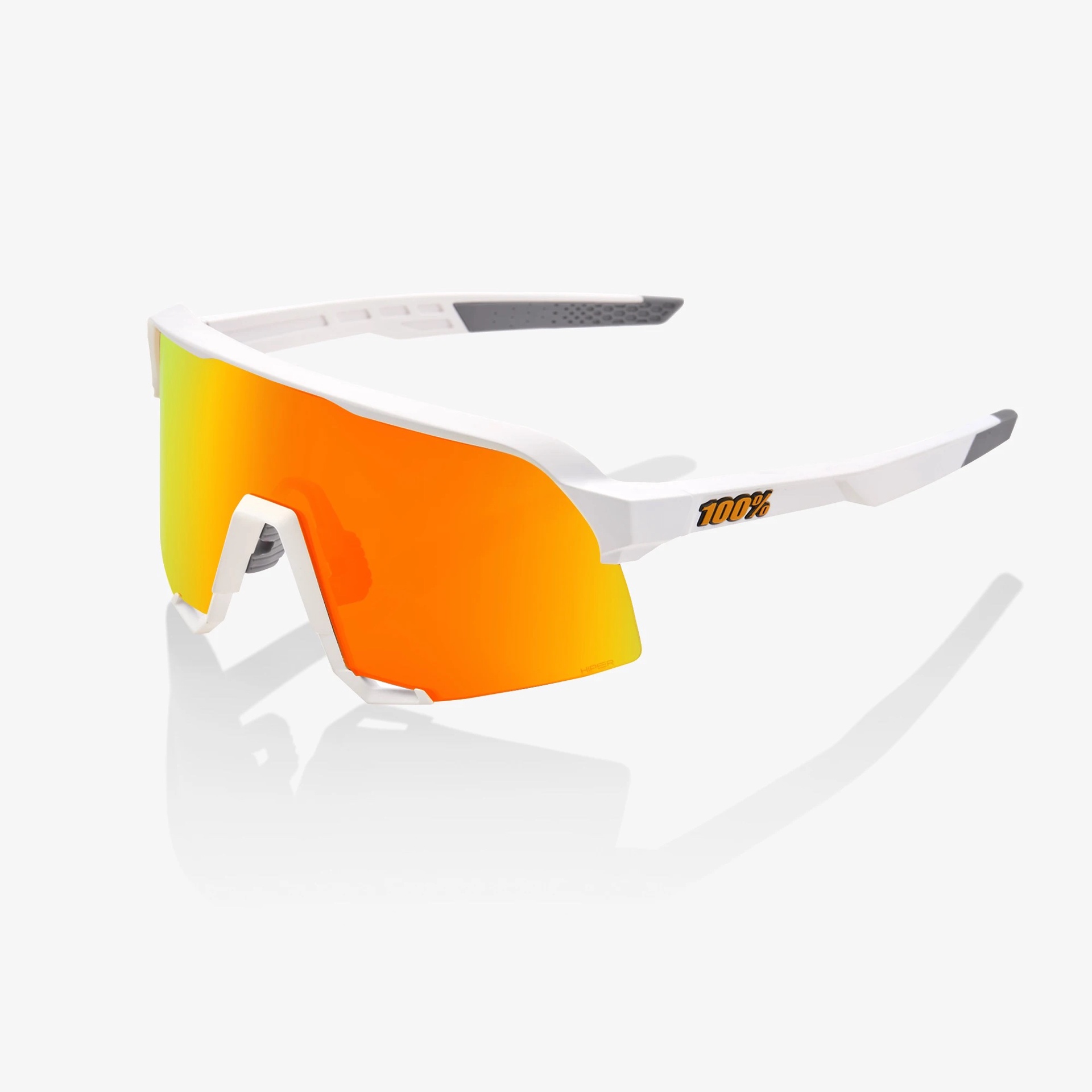 100 Percent S3 Soft Tact White - Hiper Red Mirror