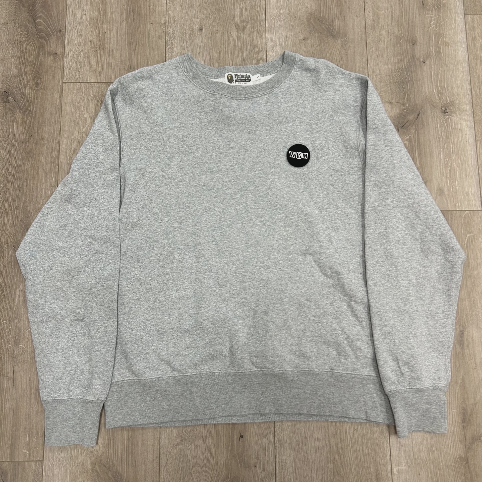 BAPE Big WGM Shark Emblem Wide Crewneck • Pre-Owned [5621]