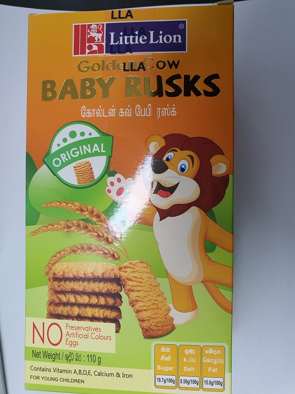 Little Lion Golden Baby Rusks  110g