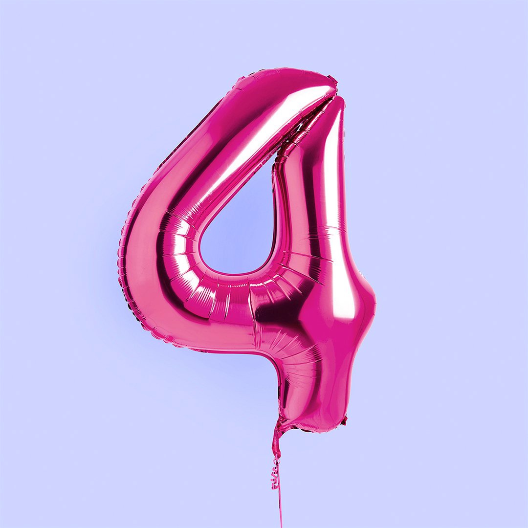 Hootyballoo - Hot Pink Number Foil 34" Balloon