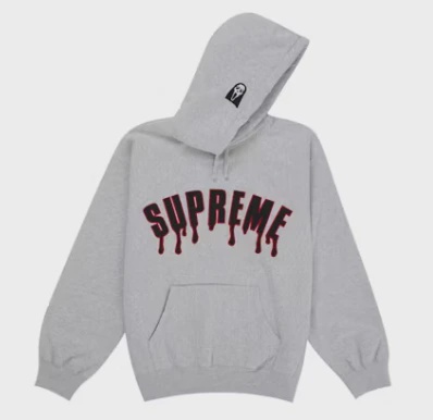 Supreme Ghostface Hoodie Grey • Brand New [0355]