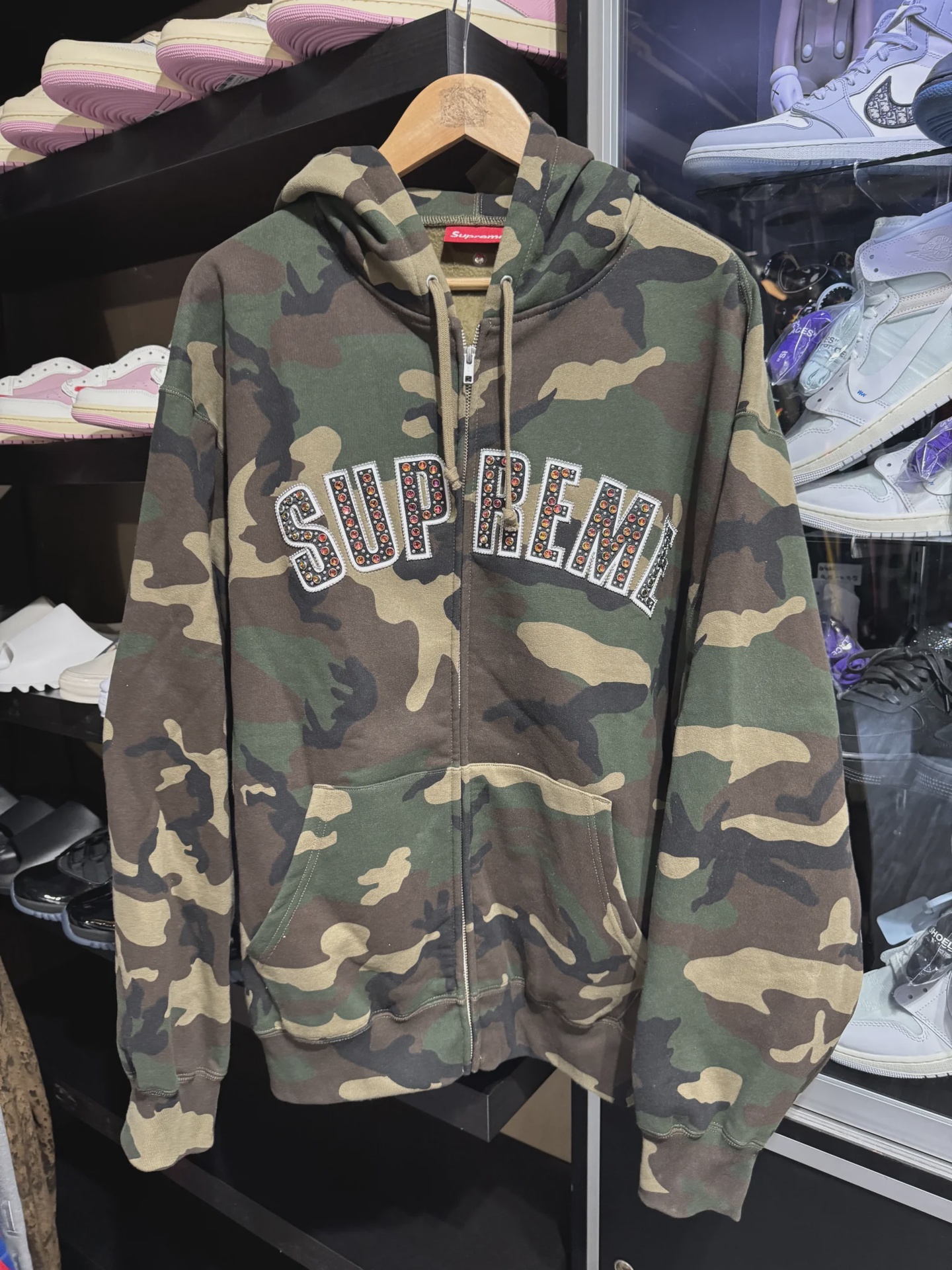 Supreme b.b. Simon Zip Up Hooded Sweatshirt Woodland Camo • Pre-Owned [8850] - photo 1