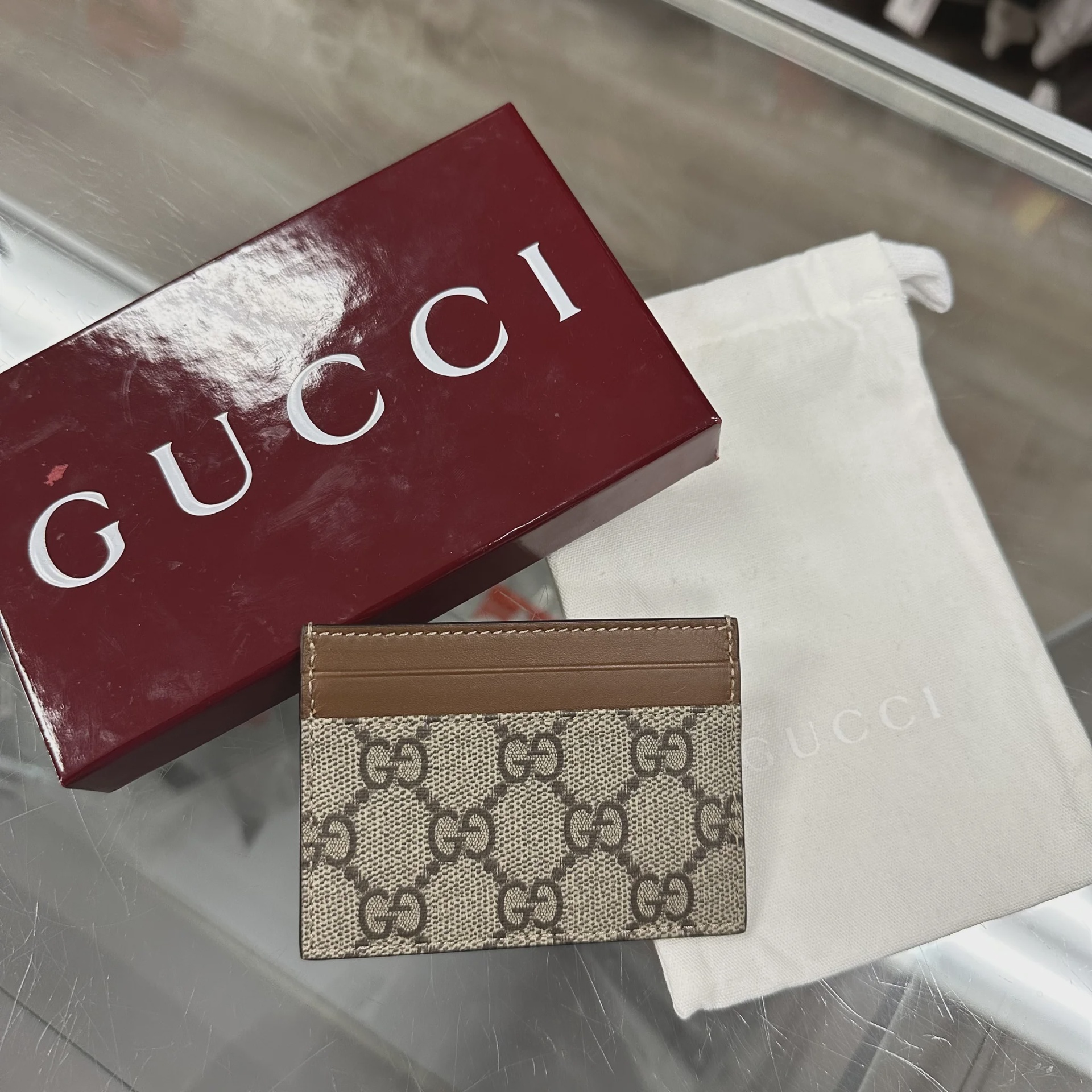Gucci Gucci GG Supreme Card Case - Size One Size