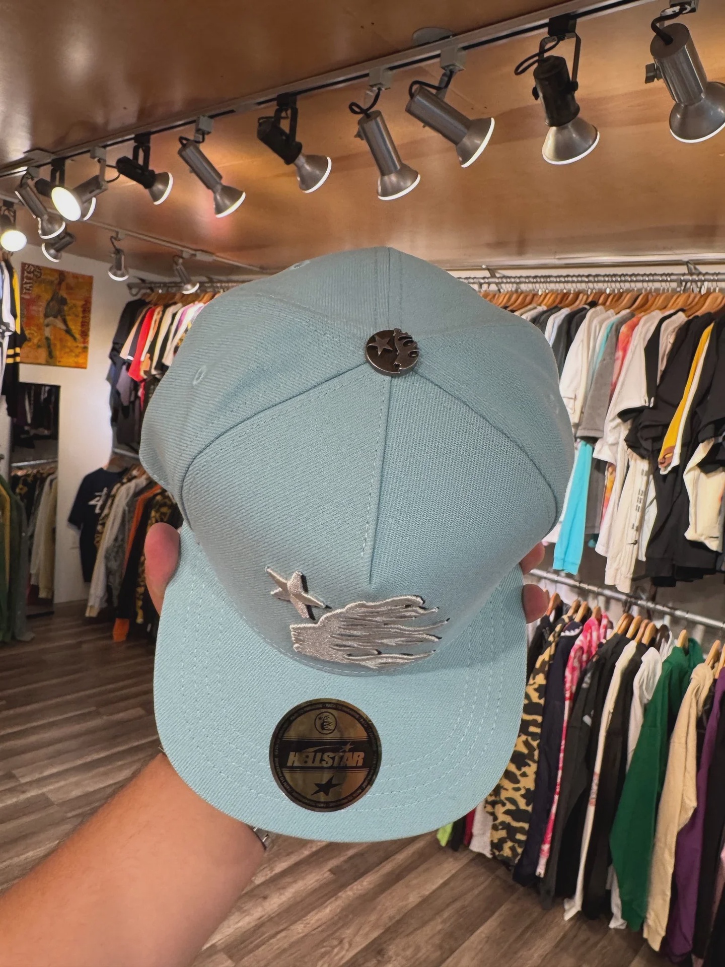 Hellstar Baby Blue Fitted Hat 7 1/8 • Brand New [0242] - photo 2