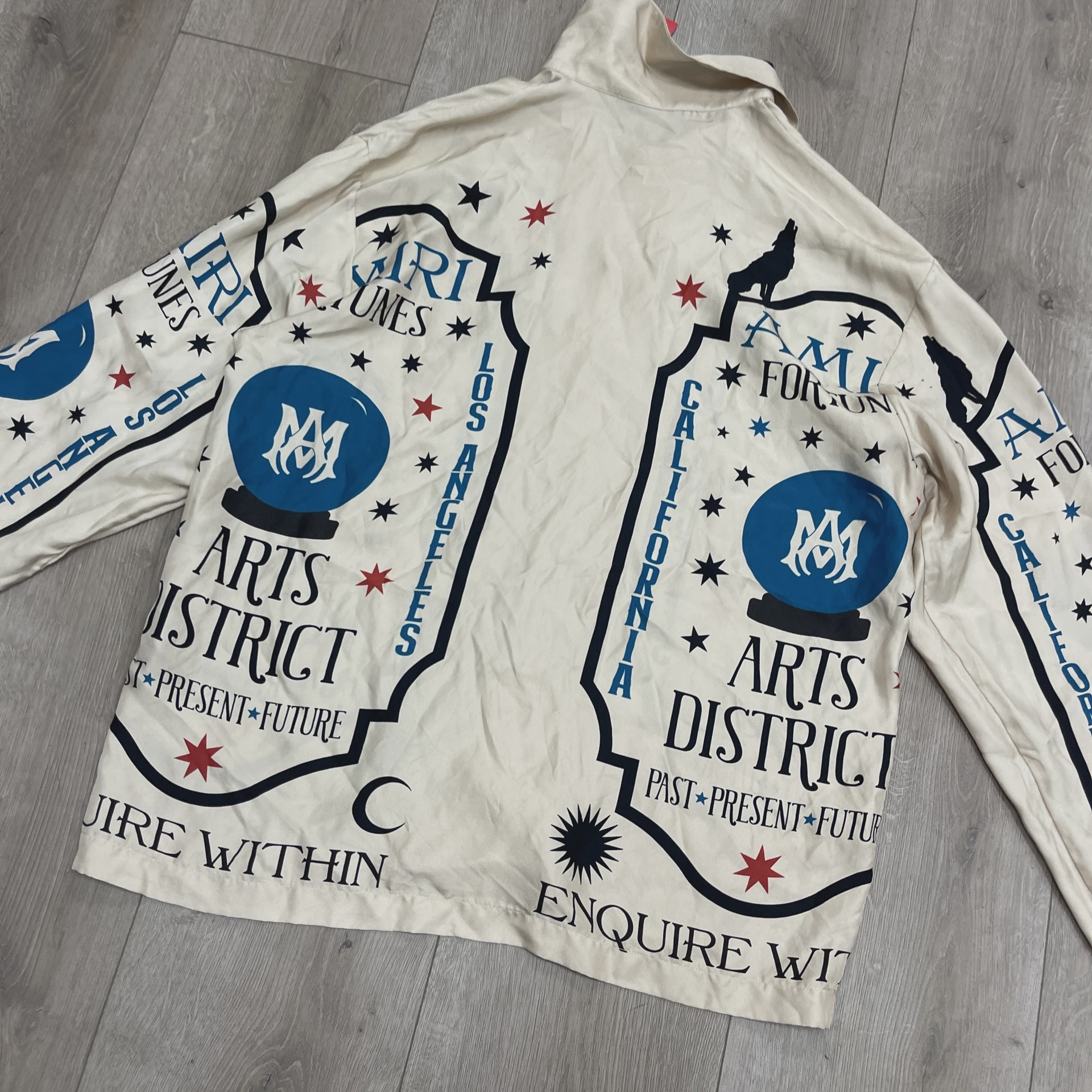 Amiri Fortune Long-Sleeve Bowling Shirt 'Alabaster' • Pre-Owned [3561] 2