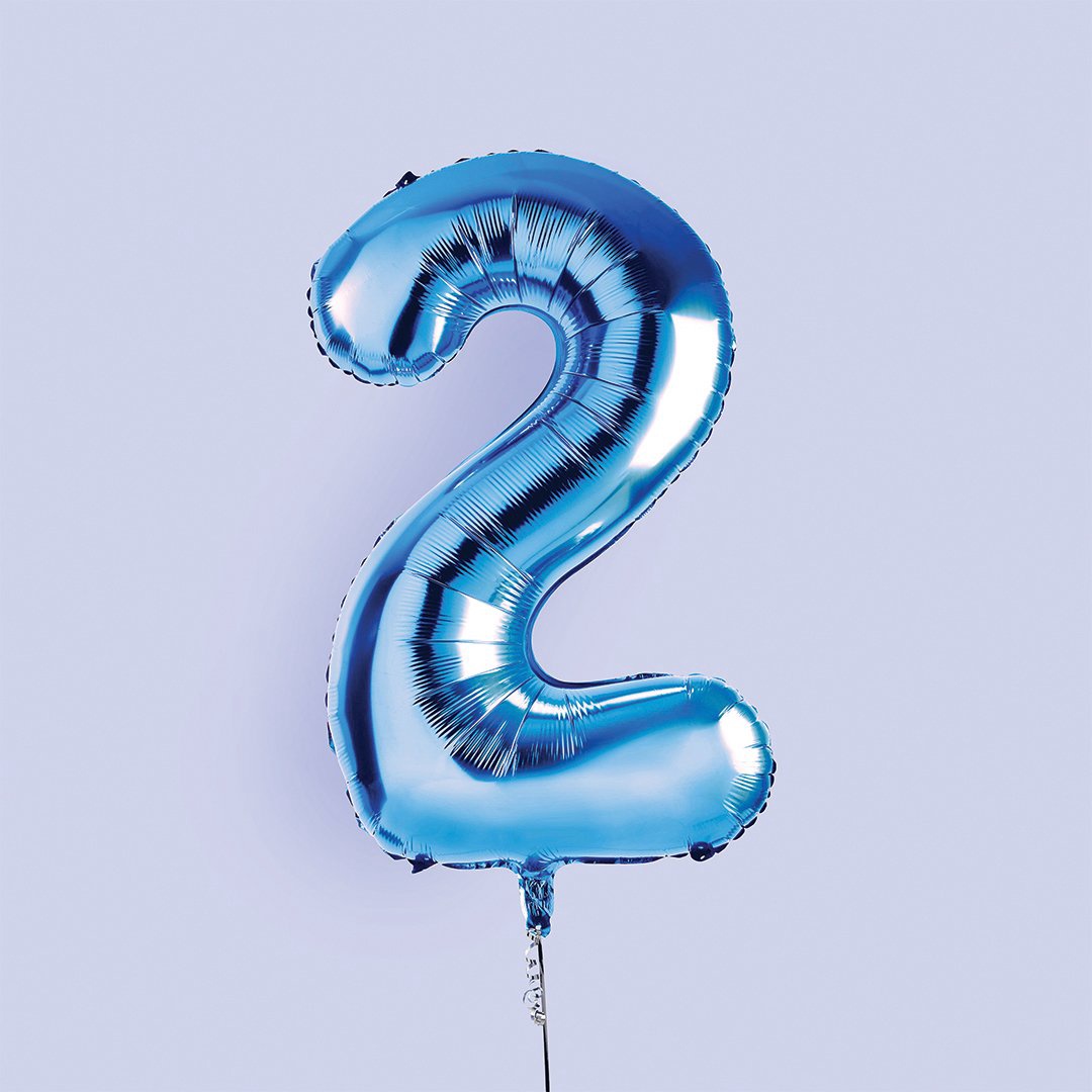 Hootyballoo - Blue Number Foil 34" Balloon