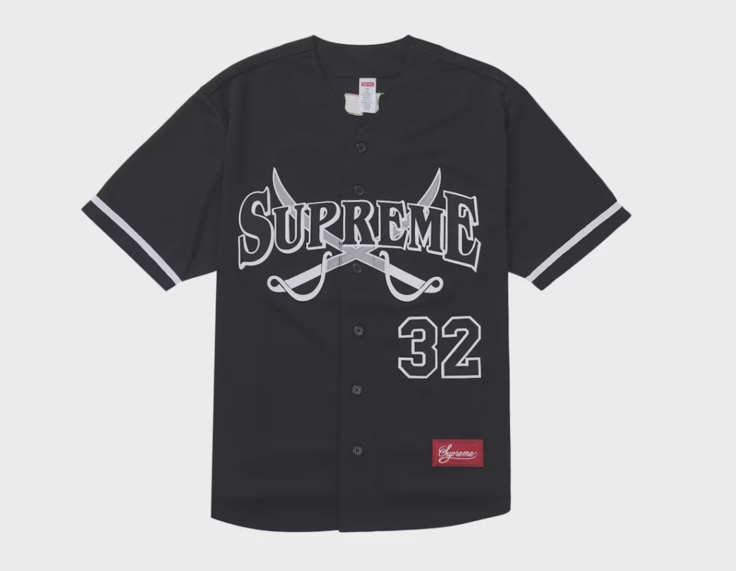 Supreme Swords Baseball Jersey Black • Brand New [0222]