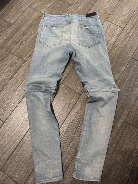 Amiri Zipper Blue Skinny Denim 36 • Pre-Owned [7907] - photo 2