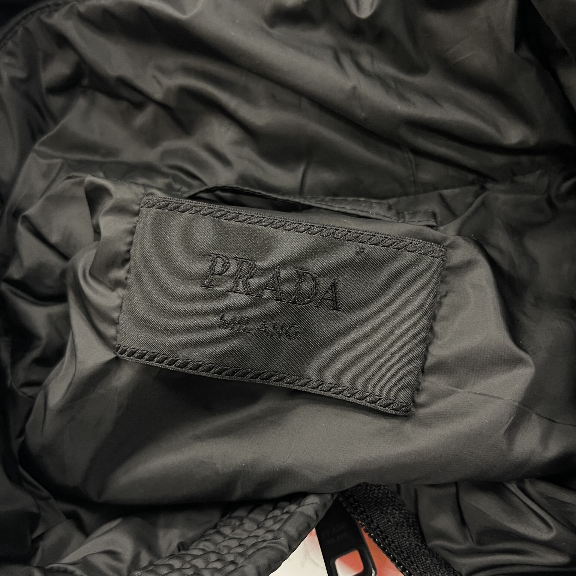 Prada Down Jacket Black with Hood - Pre-Owned 9
