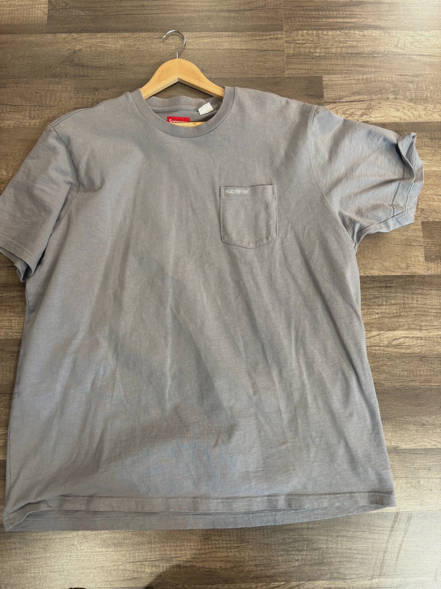 Supreme Supreme Grey Pocket Tee - Size XXL