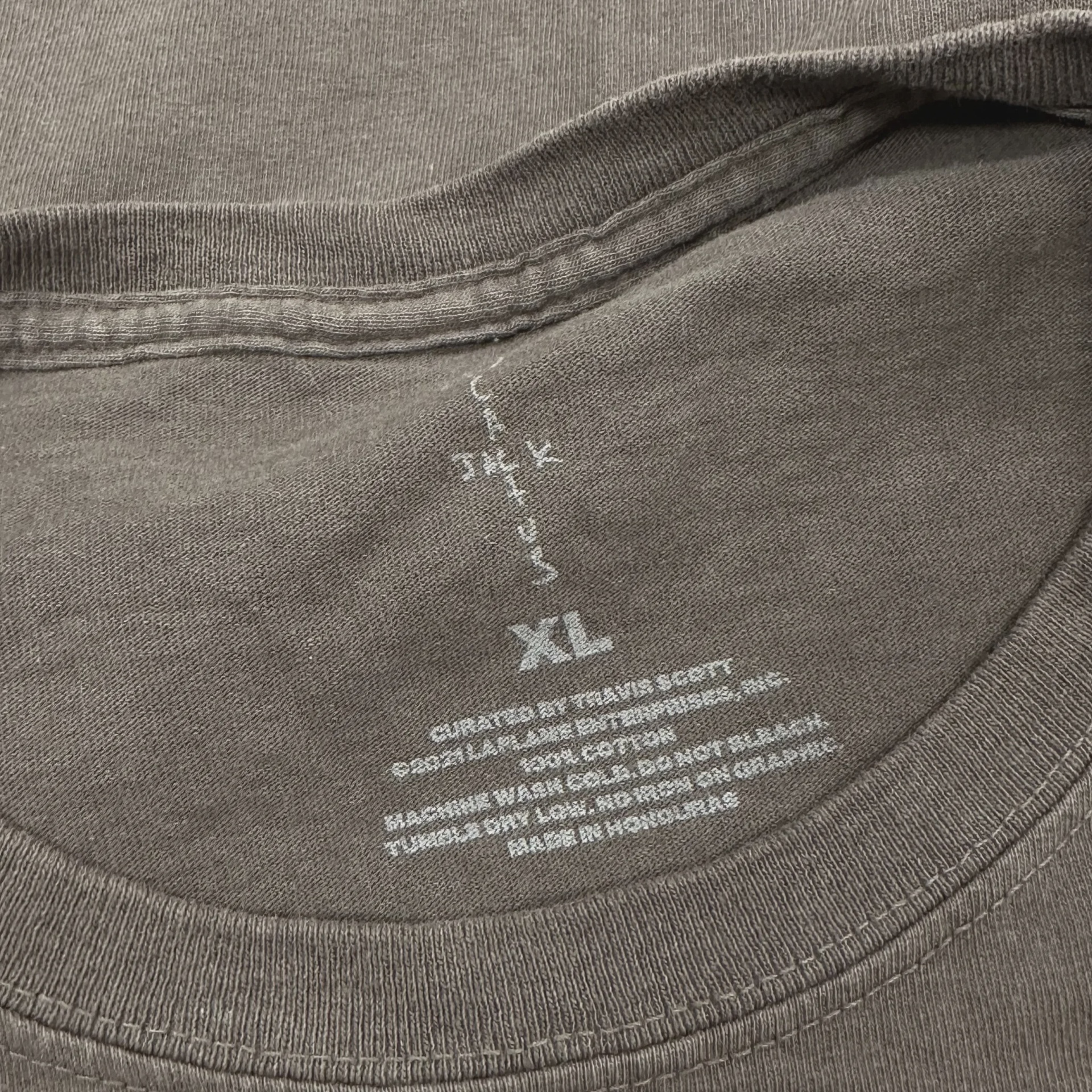 FW20 Travis Scott CJ Digital Girl T-shirt Pepper Brown • Pre-Owned [3388] - photo 5