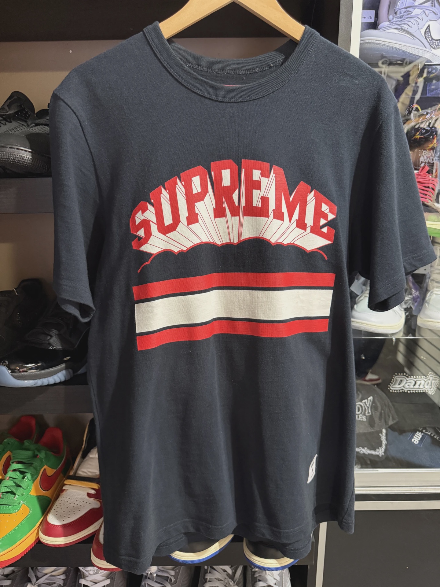 Supreme Chest Logo Tee Navy M • Pre-Owned [2710]