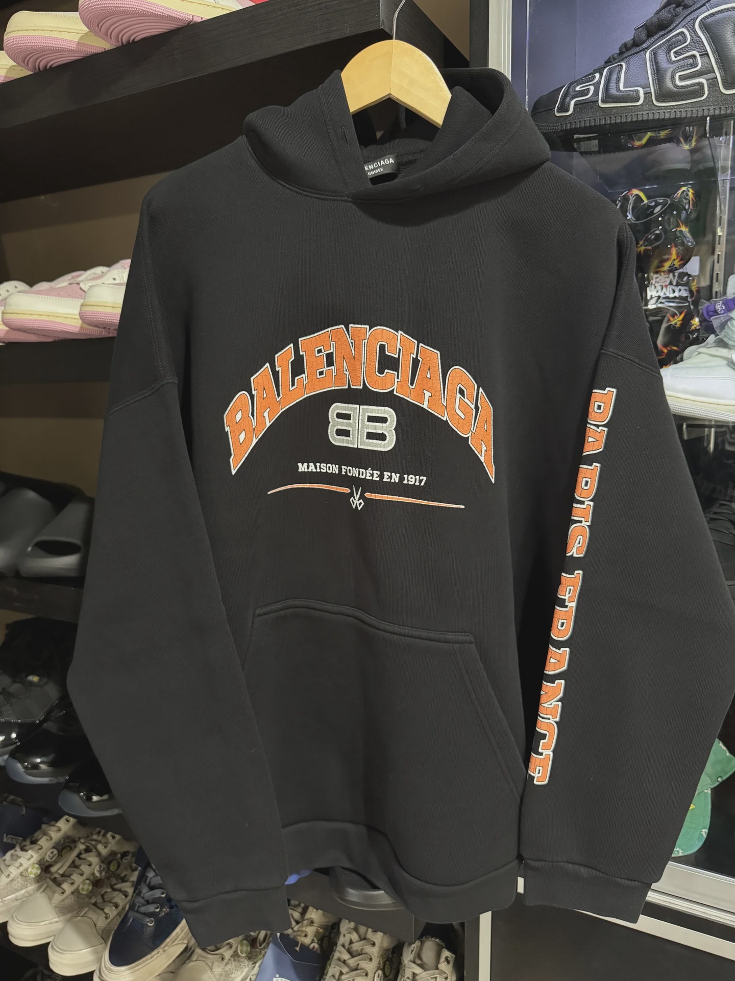 Balenciaga Balenciaga Graphic Print Logo Hoodie Black (2) - Size M