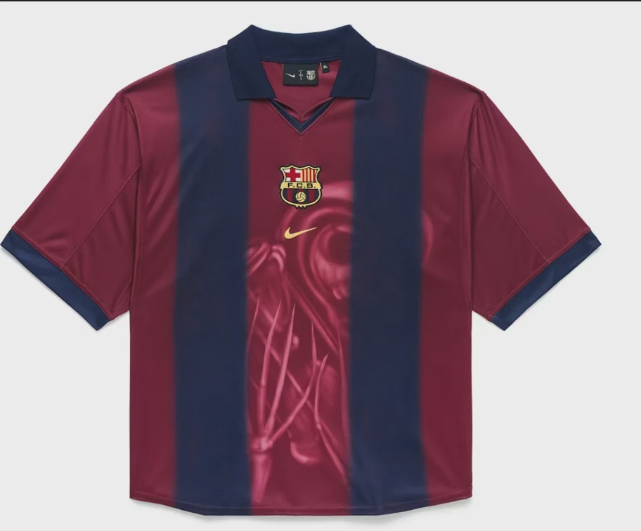 Travis Scott x Nike x FC Barcelona Retro 2000/01 Home Skeleton Jersey • Brand New [8482]