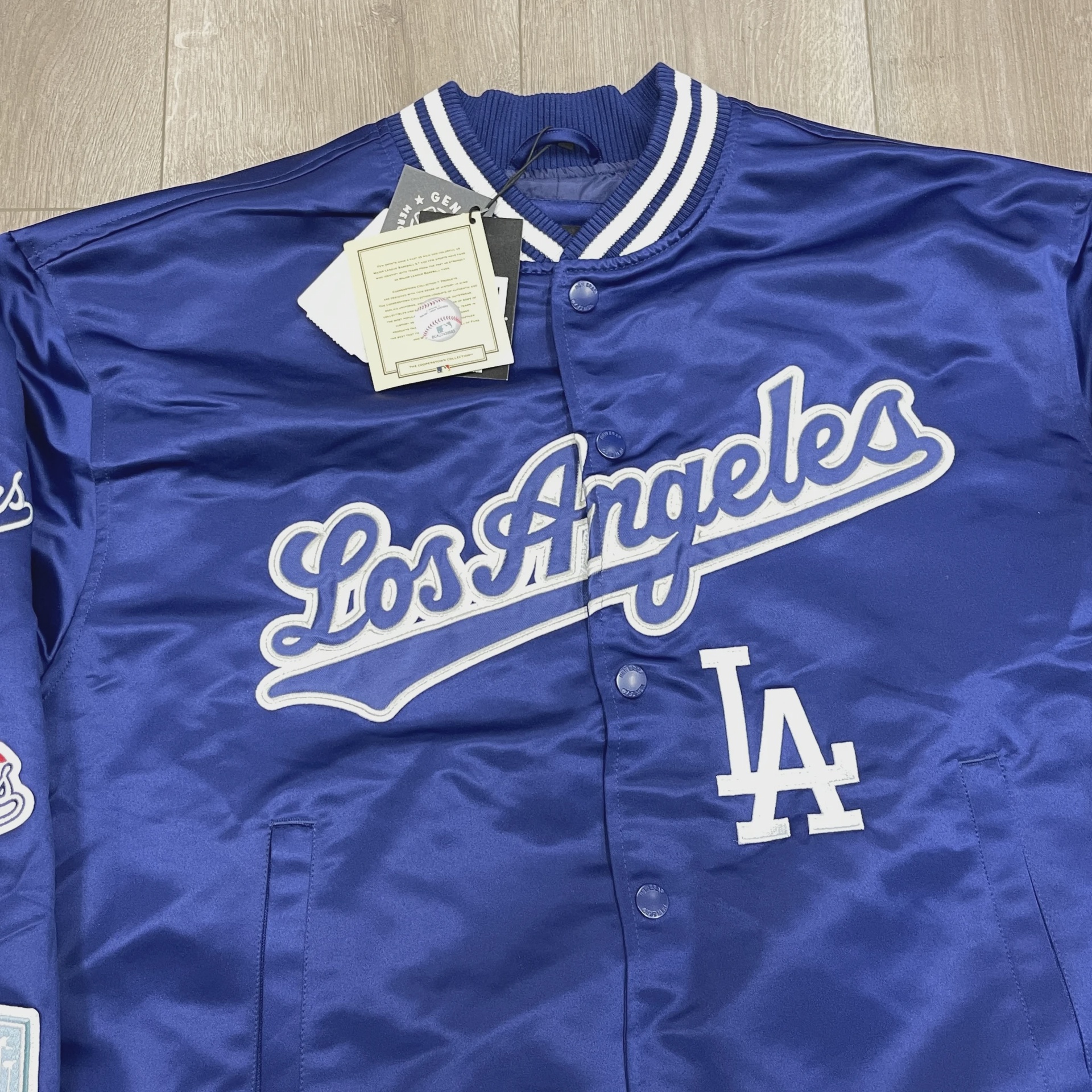 OVO x New Era MLB Los Angeles Dodgers Varsity Jacket Blue • Brand New [0211] 2