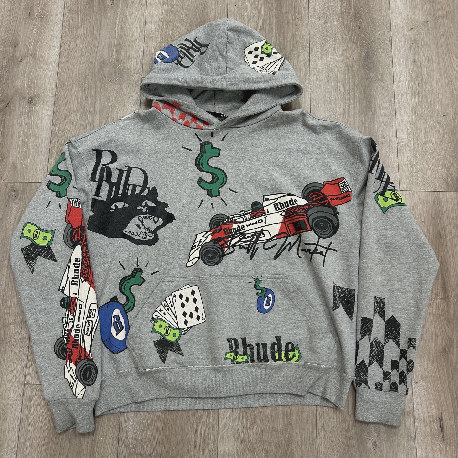Rhude doodle hoodie • Pre-Owned [6333] 2