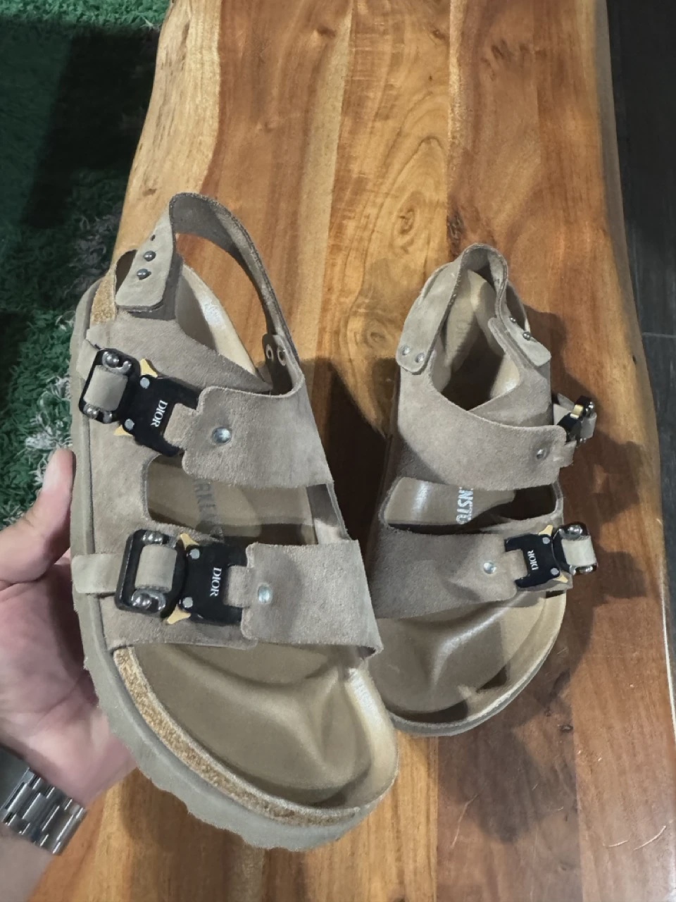 Dior taupe Birkenstock No Box • Pre-Owned [0399]