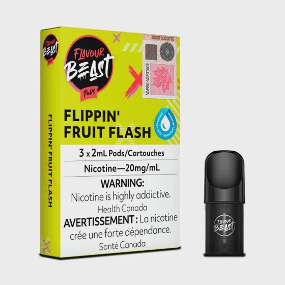 FLAVOUR BEAST POD PACK 3PK FLIPPIN FRUIT FLASH