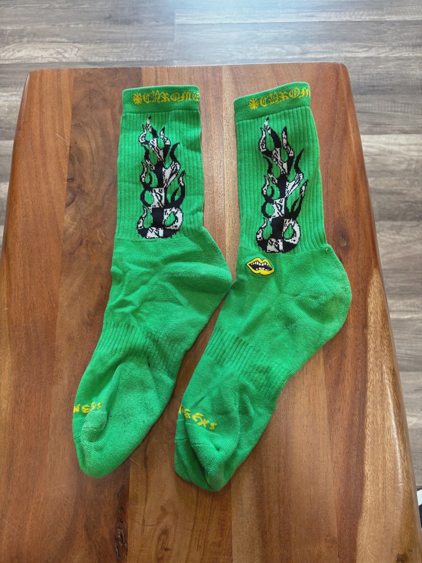 Chrome Hearts Chrome Hearts Green Matty Boy Socks - Size One Size
