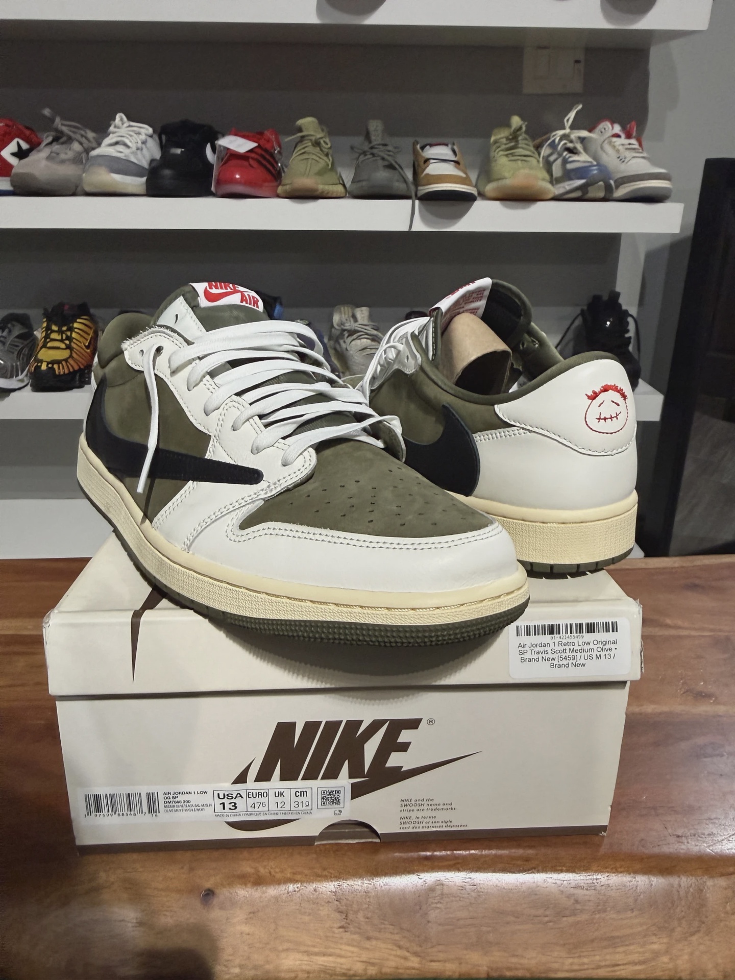 Air Jordan 1 Retro Low Original SP Travis Scott Medium Olive • Pre-Owned [5828]
