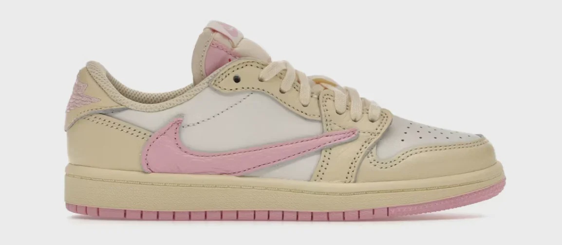 Jordan Jordan 1 Retro Low OG SP Travis Scott Shy Pink (PS) - Size US Y 1