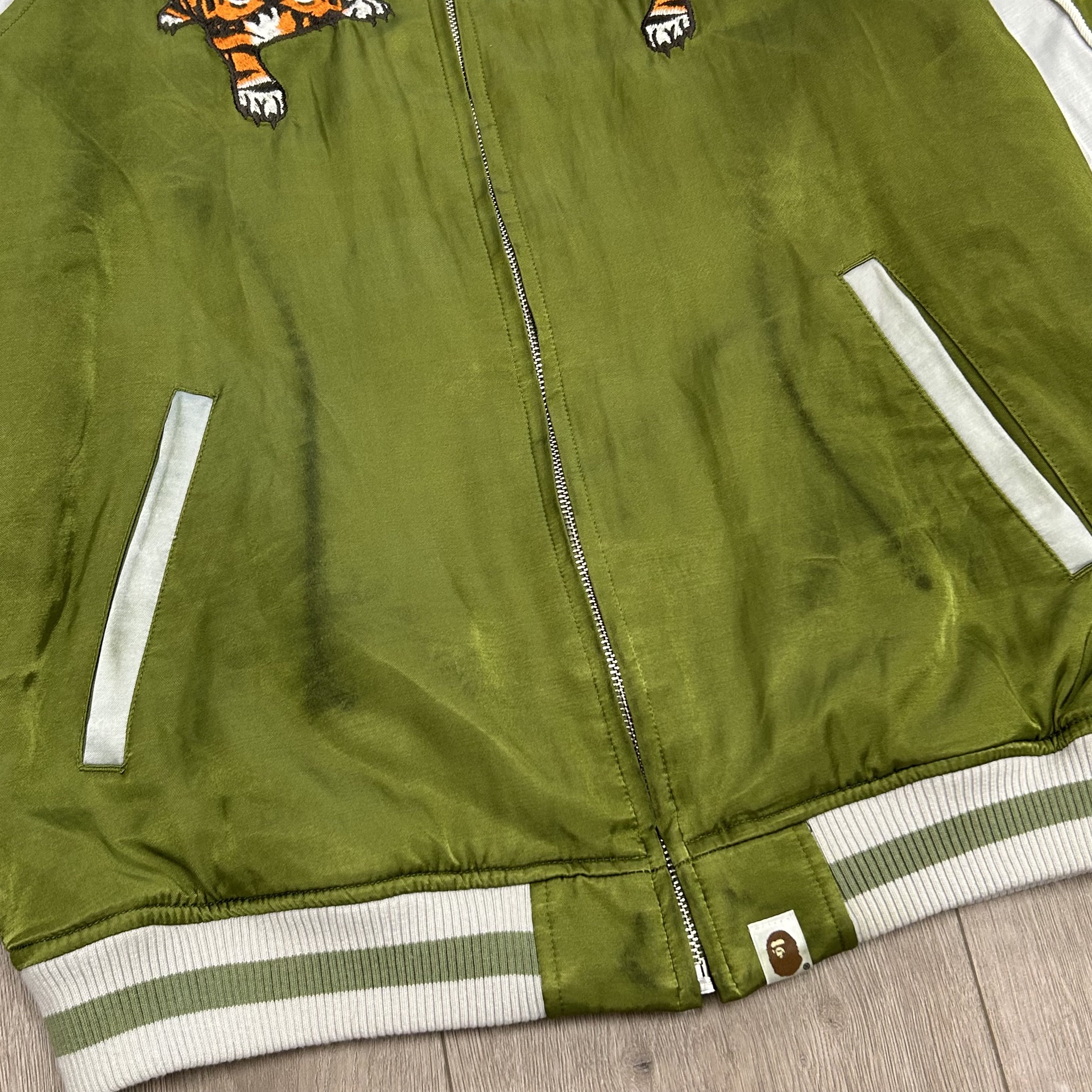 BAPE Tiger Souvenir Jacket Green - Pre-Owned 4