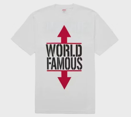 Supreme world famous tee white • Brand New [8428]