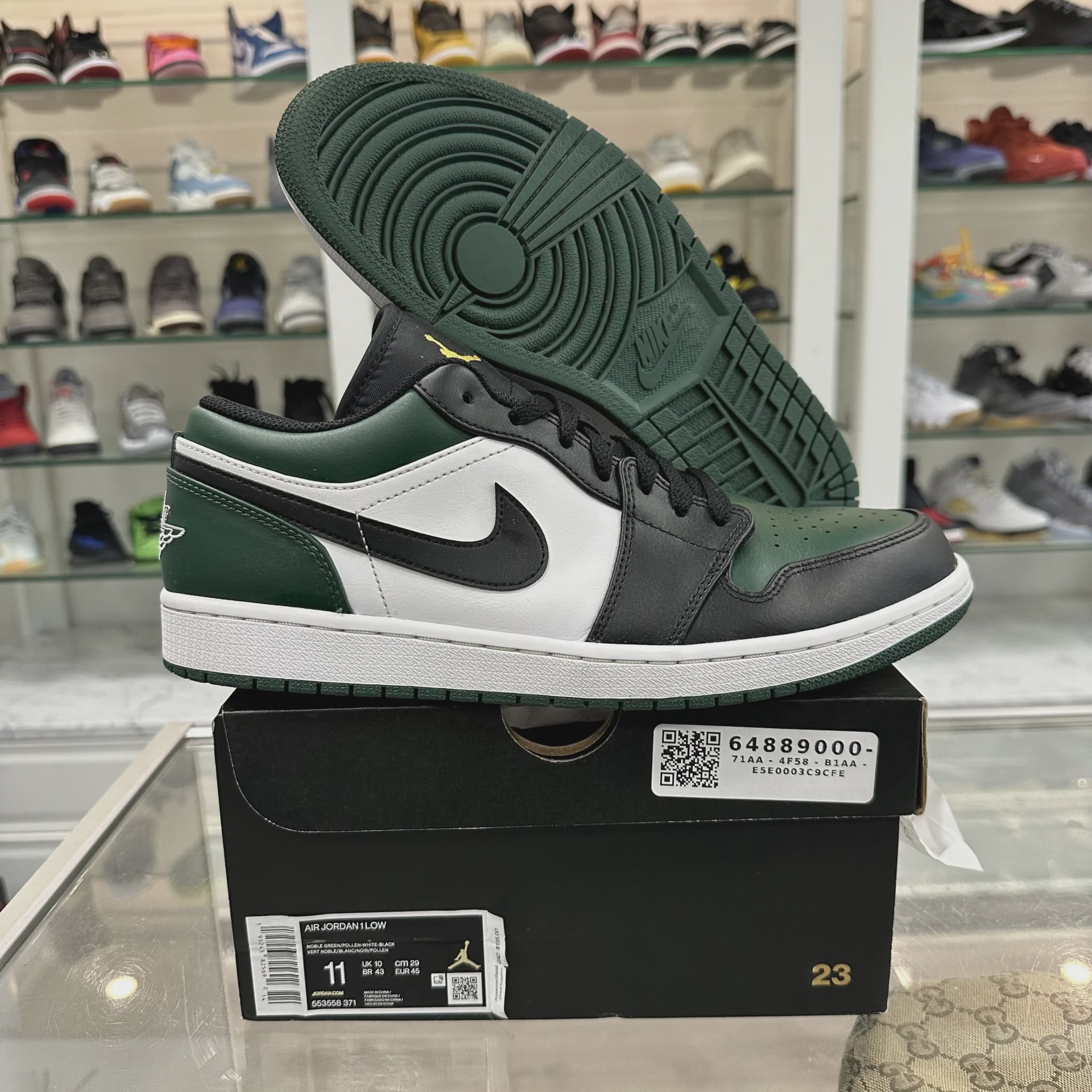 Jordan Jordan 1 Low Green Toe - Size US M 11