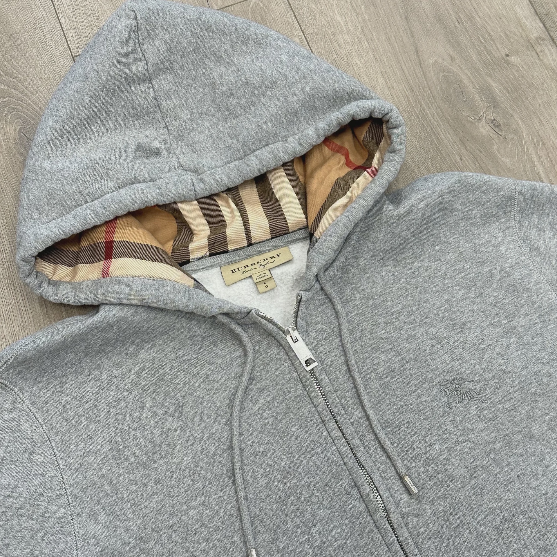 Burberry zip up hoodie Gray • Pre-Owned [7244] - photo 2