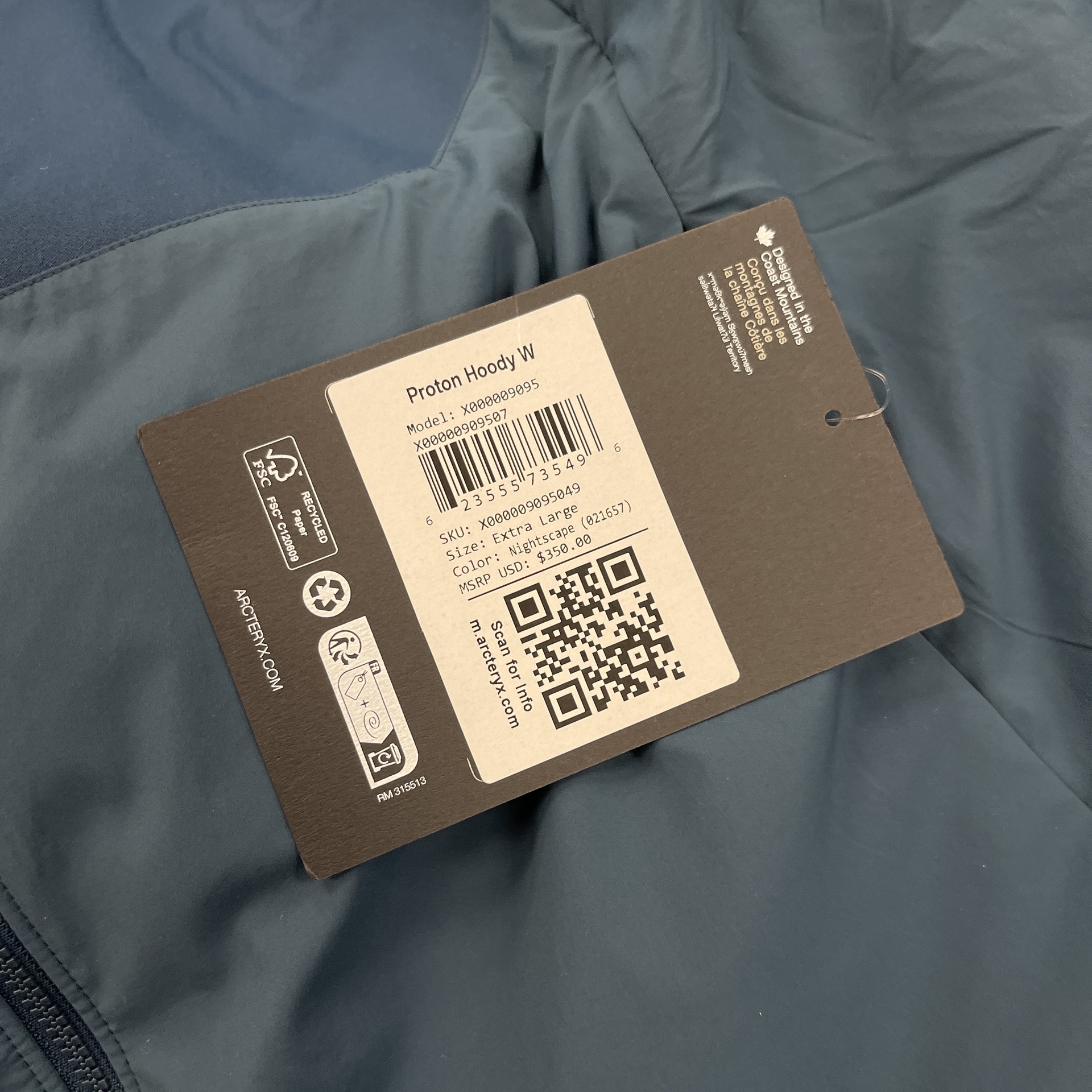 Arc'teryx - Proton SL Hoody Mens - Nightscape - New 5