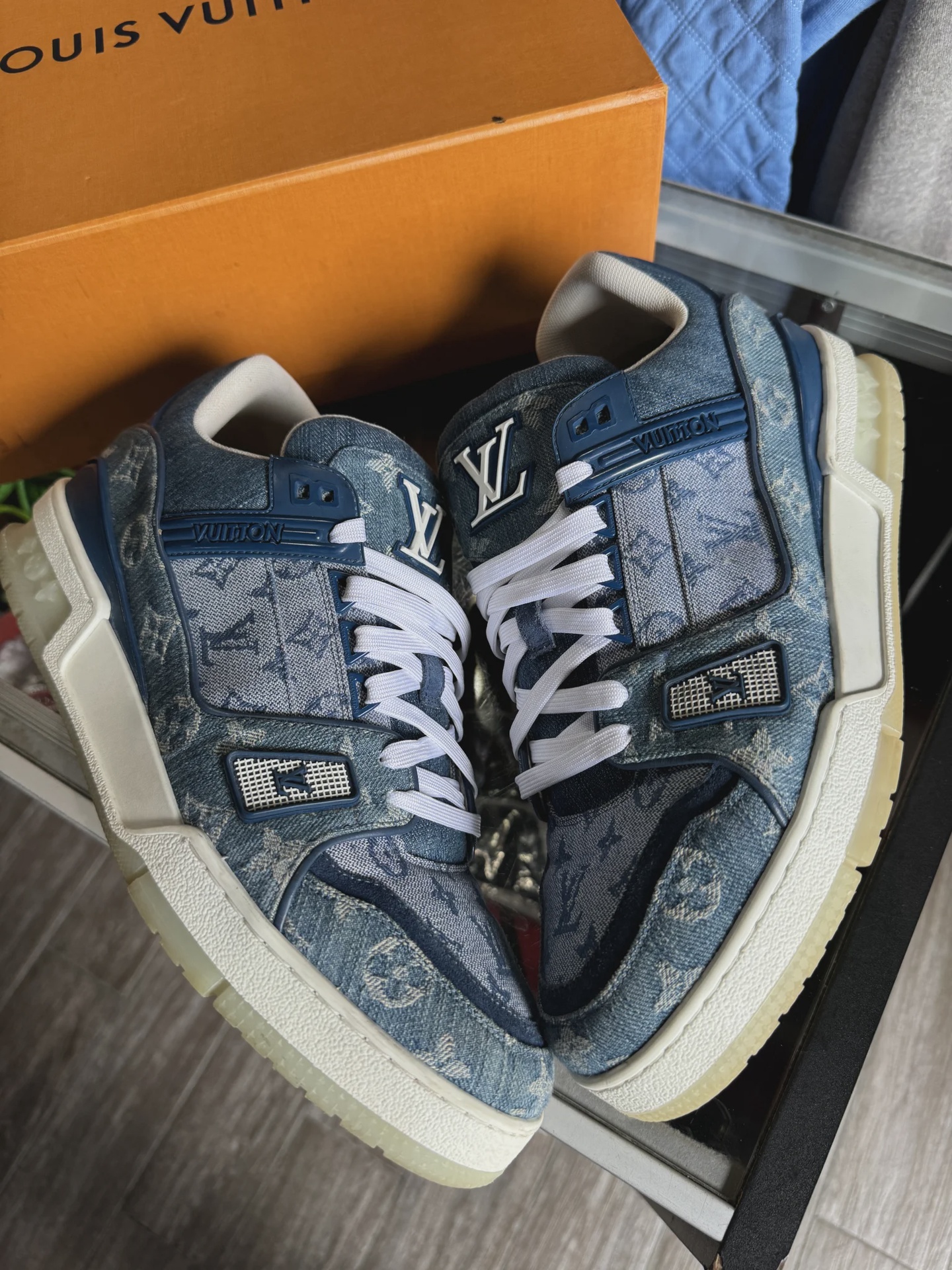 Louis Vuitton Louis Vuitton Trainer Denim 10.5 - Size US M 10.5