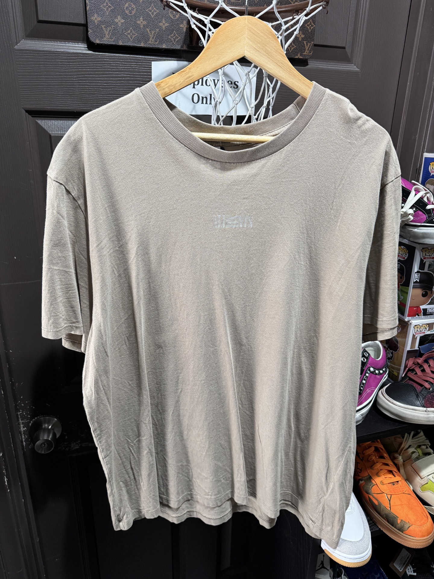 All Saints Small Logo Tee Tan