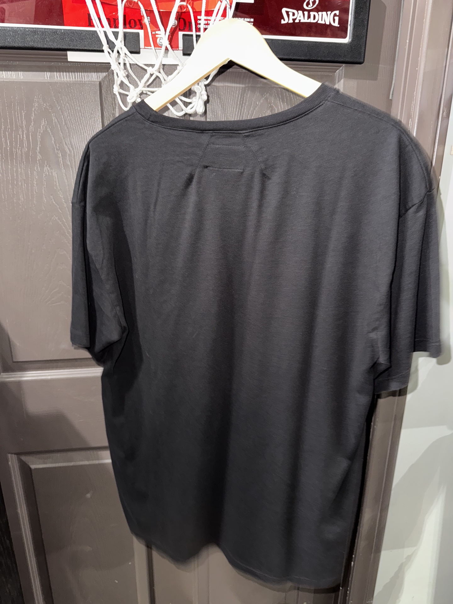 Rhude Short Sleeve Black Vertical Logo 2