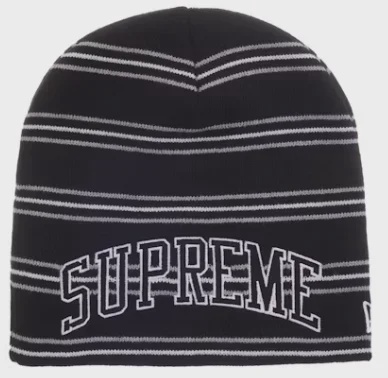 Supreme Supreme New Era Stripe Beanie Black - Size One Size