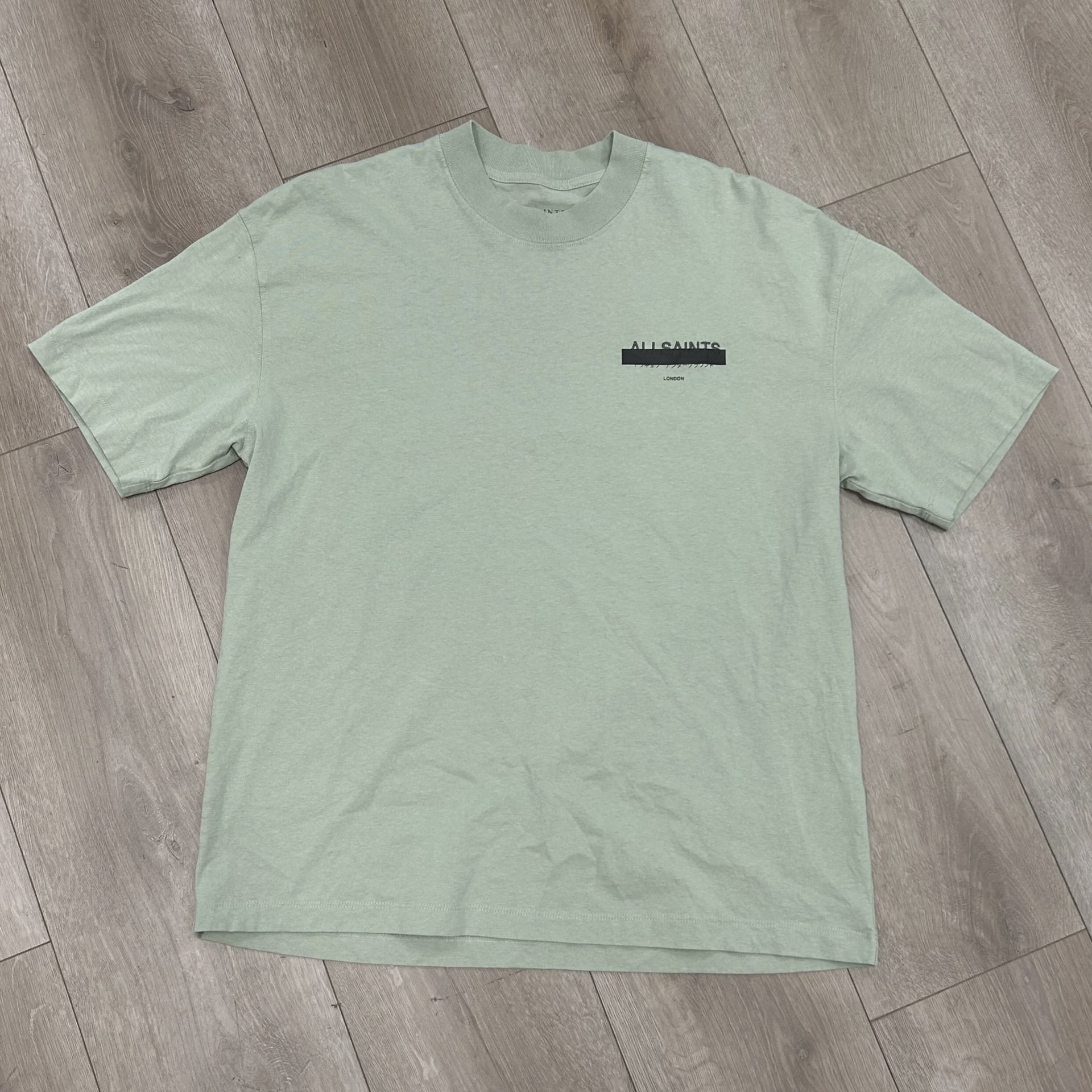 AllSaints Redact Oversized Embroidered Logo T-Shirt • Pre-Owned [4601] - photo 1