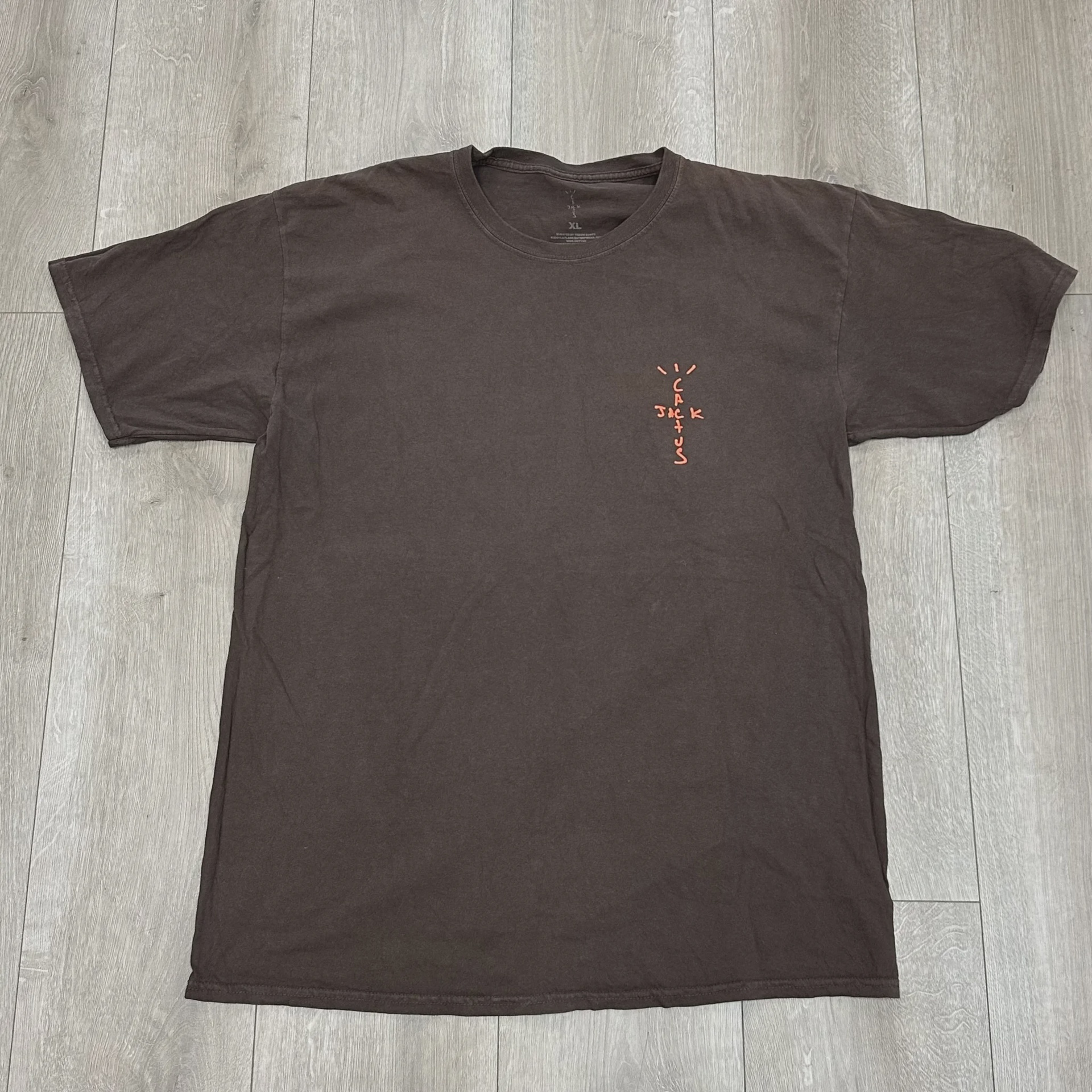FW20 Travis Scott CJ Digital Girl T-shirt Pepper Brown • Pre-Owned [3388] - photo 1