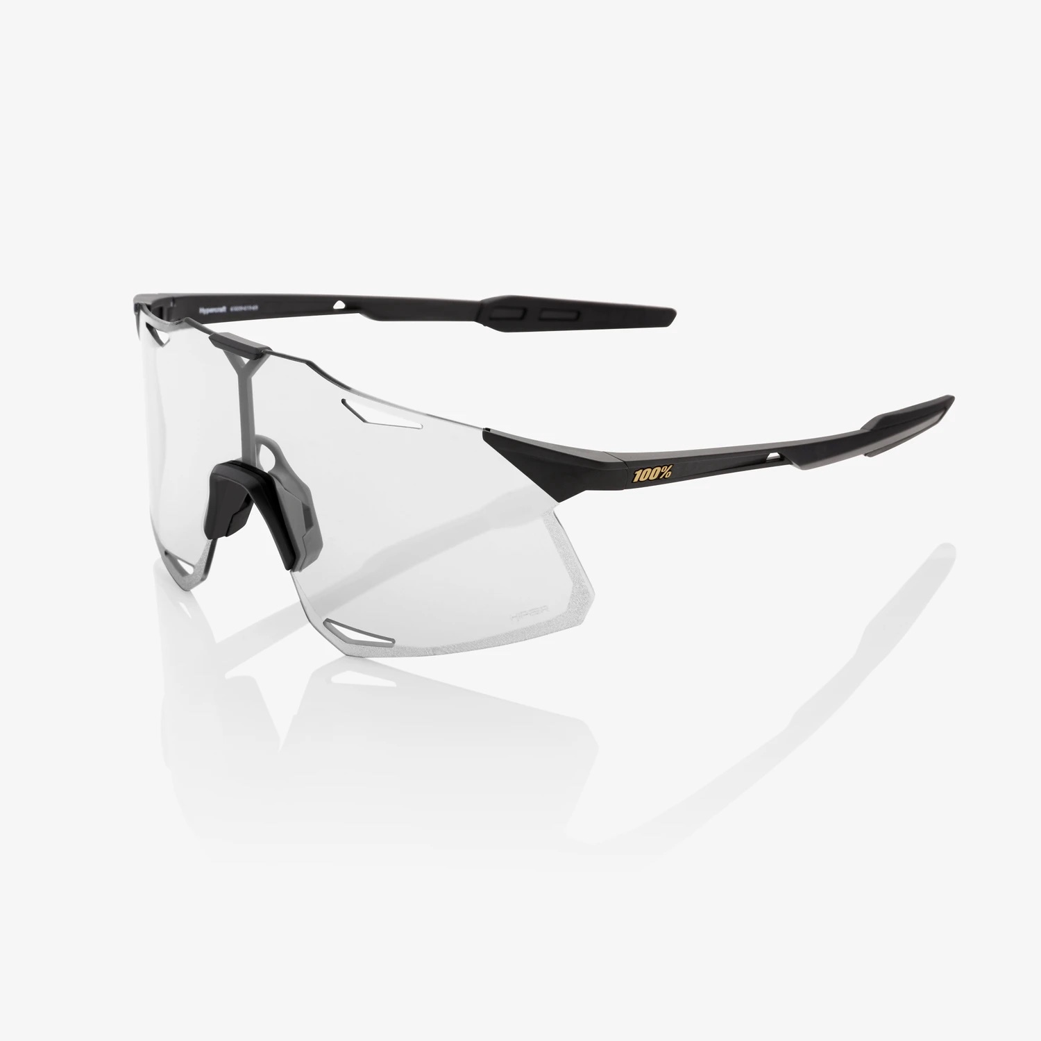 Hypercraft - Matte Black, Soft Gold Mirror Lens.
