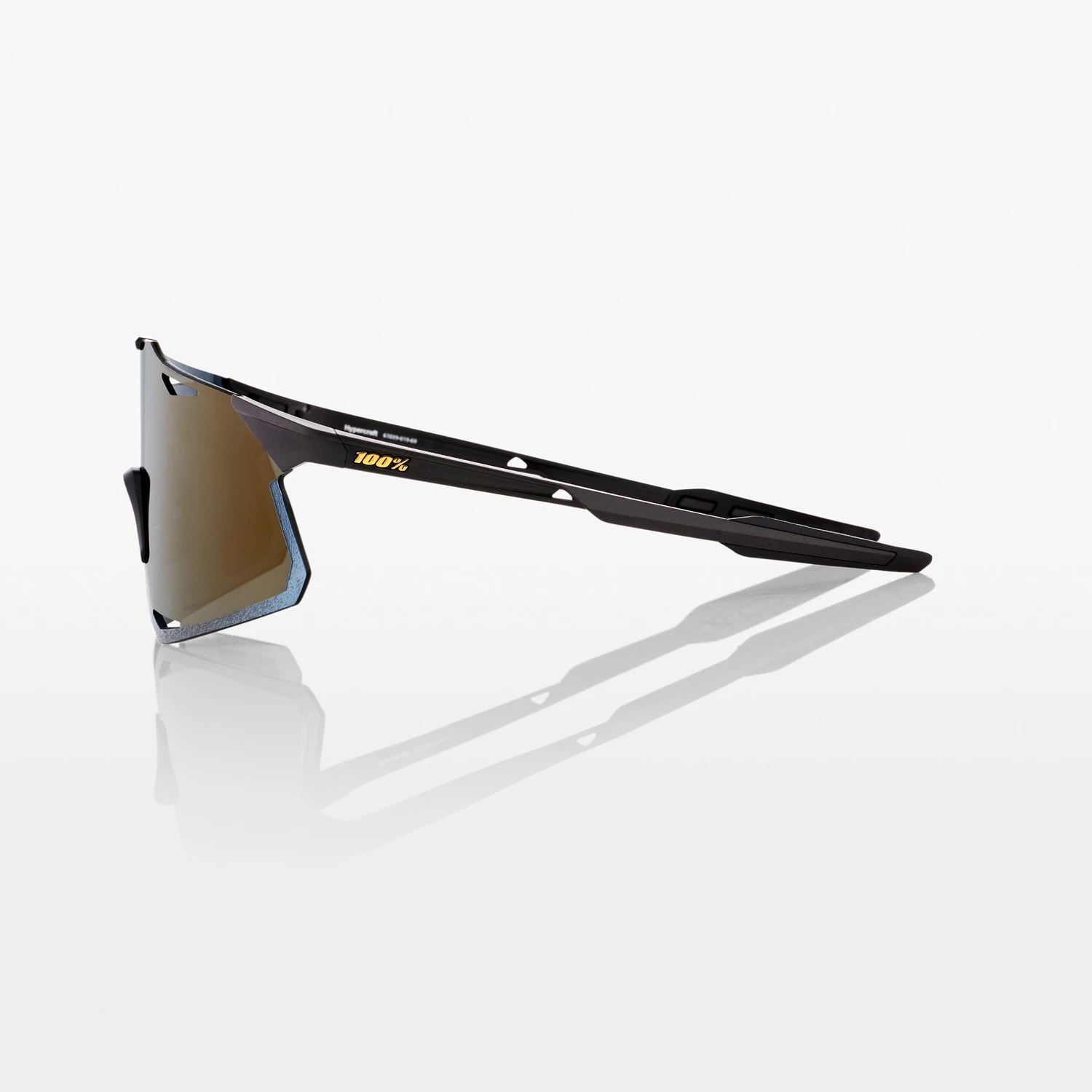 Hypercraft - Matte Black, Soft Gold Mirror Lens.