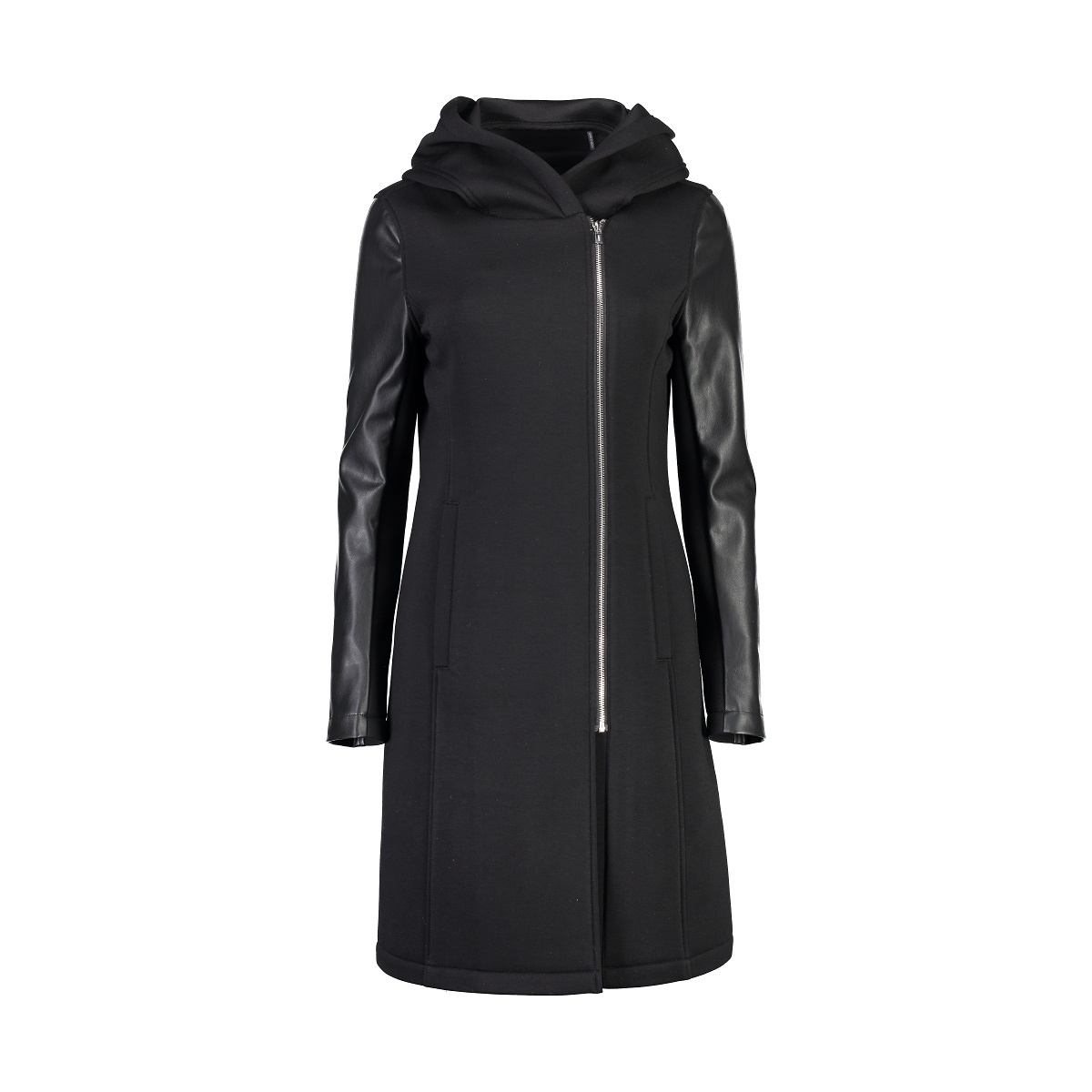 MOKE JULIETTE SCUBA / FAUX LEATHER COAT