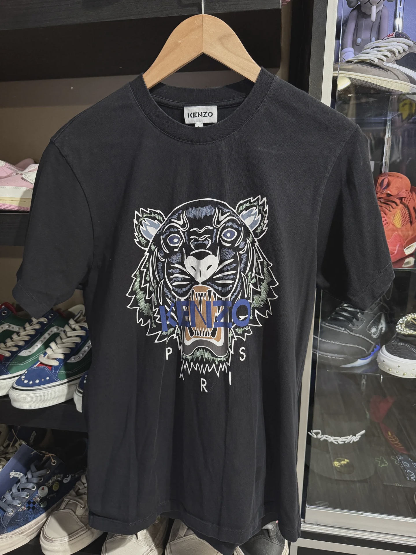 Kenzo Kenzo Black Tiger Tee s - Size S