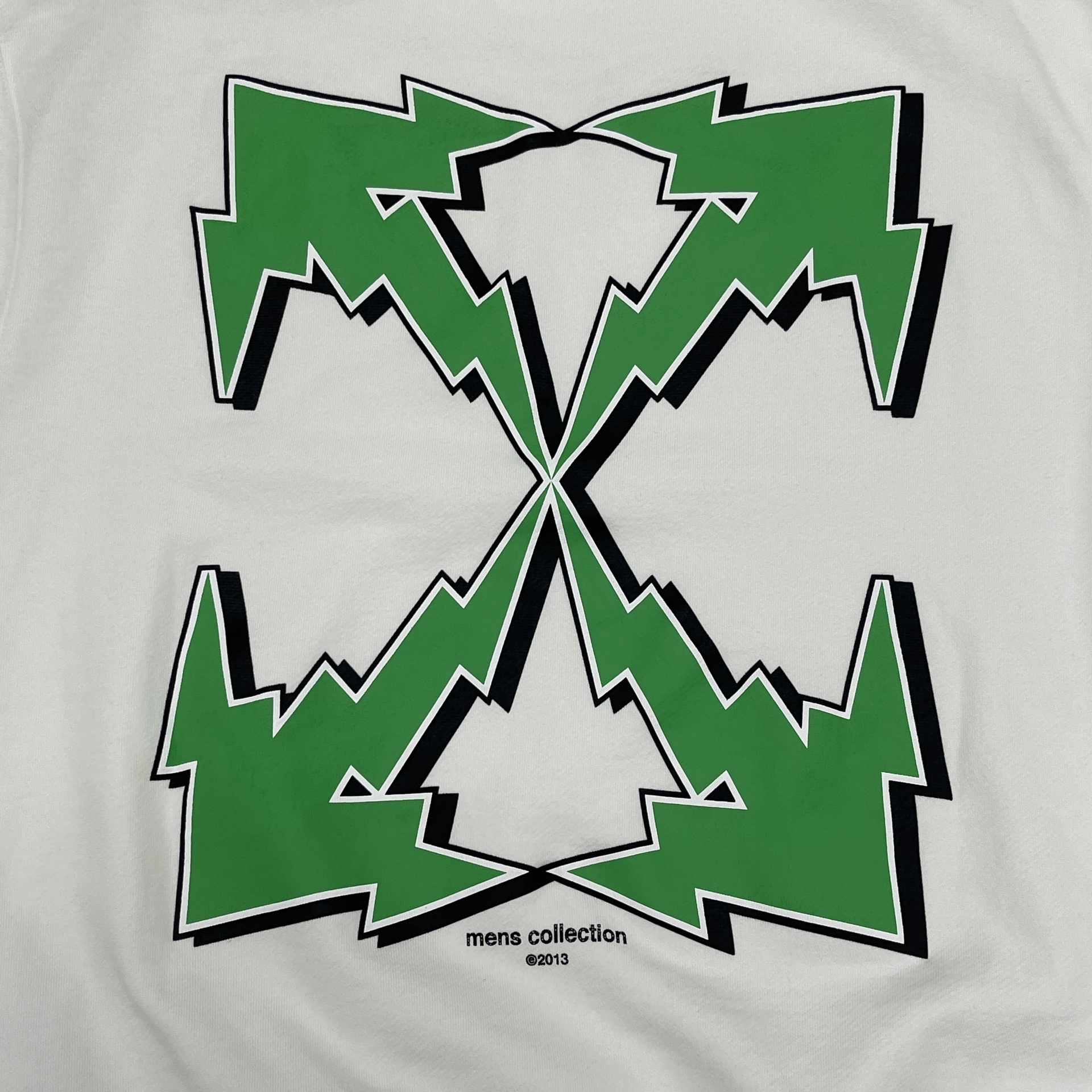 Off-White Bolt Arrow Slim Crewneck 'White/Green' - New 4